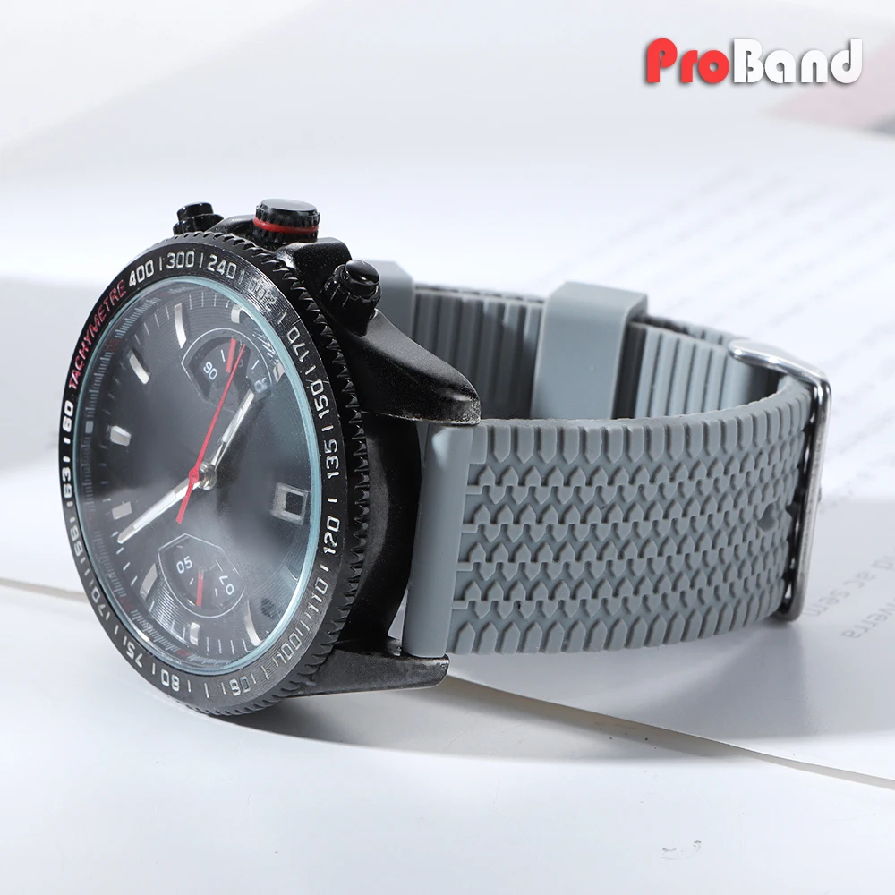 Men's Waterproof Soft Rubber Sport Watch Band Bracelet in Durable Silicone