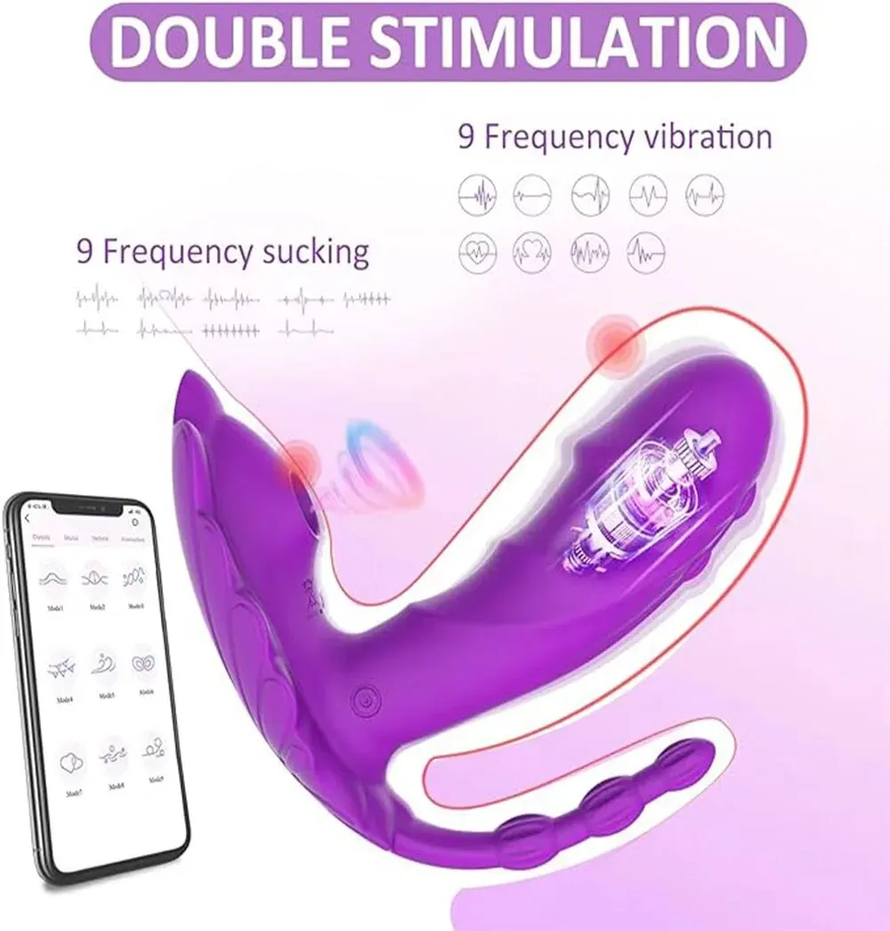 Bluetooth APP 3 in 1 vibratore per vibratore per donne telecomando senza fili succhiatore stimolatore del clitoride giocattoli del sesso coppia femminile_voghion.com