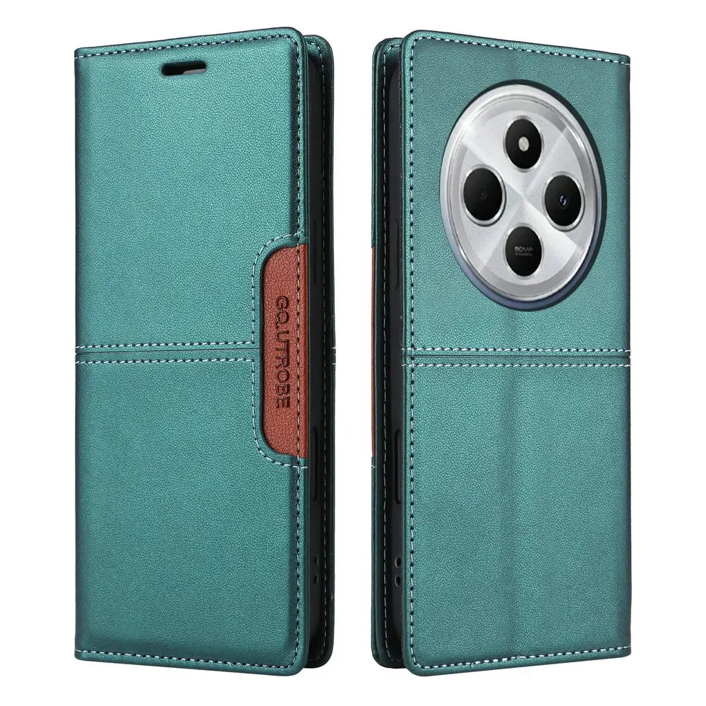 Luxury RFID Blocking Leather Wallet Phone Case - Book Shell Design