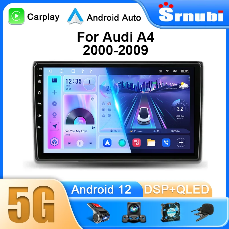 Srnubi 자동차 라디오, 아우디 A4, A4L, S4, RS4, 2000-2009 멀티미..