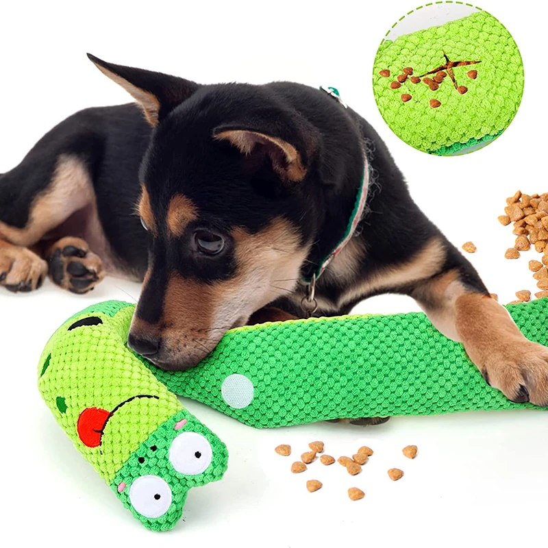 

Pet Sniffing Snakes Toys Dogs Puzzle Toys Hide Food Relieve Boredom Plush Squeak Toys Wear and Bite Resistance Dropshipping