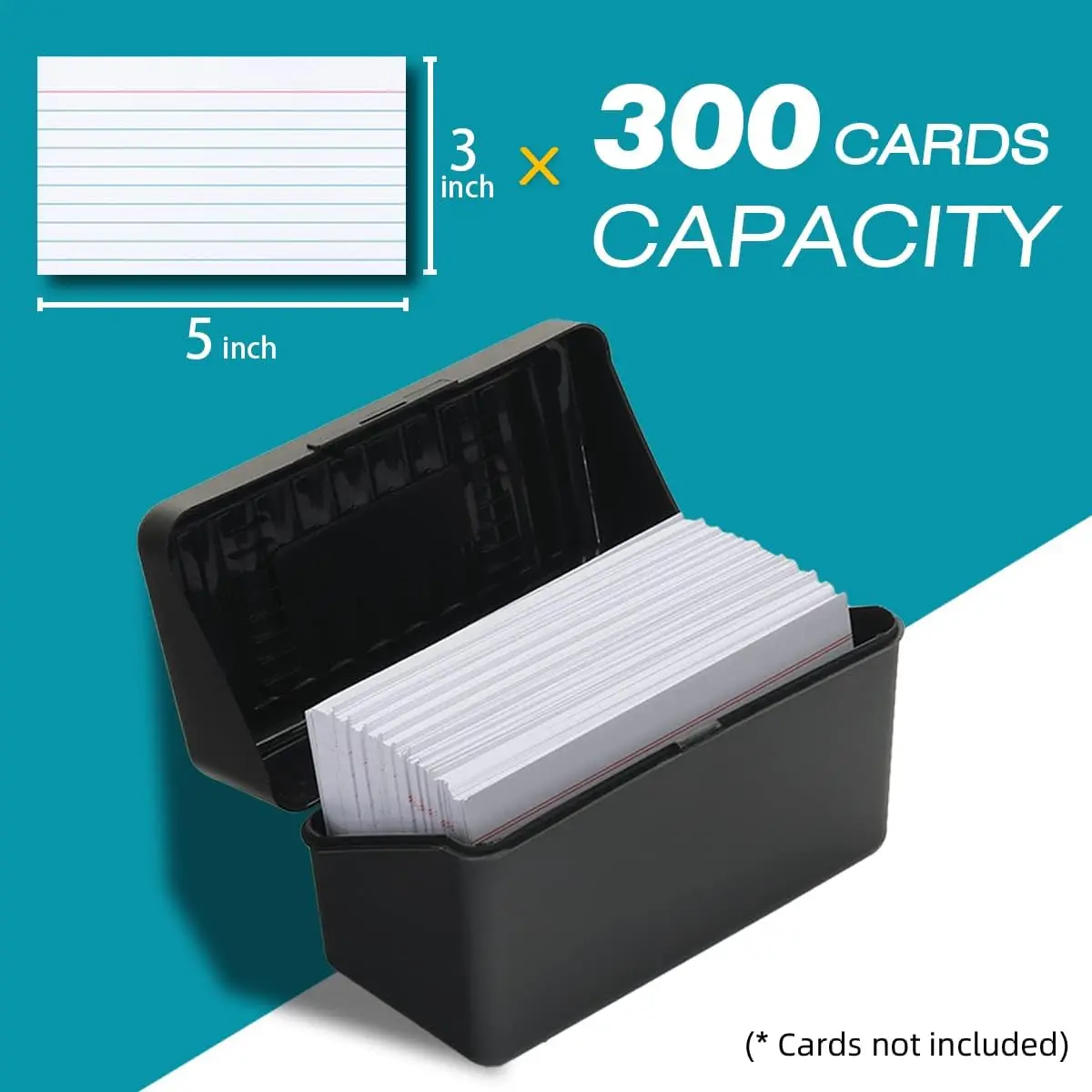 

Index Card Holder 3x5, Index Card Box Organizer Case, 3x5 Flash Note Card Holder