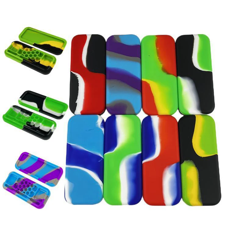 New Rectangular Shape Silicone Wax Container Capacity