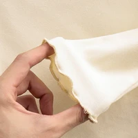 Girls Solid Color Long Sleeve Ruffle T-Shirt  Autumn and Winter Soft and Warm Children Clothing Everyday Versatil T-Shirt 5