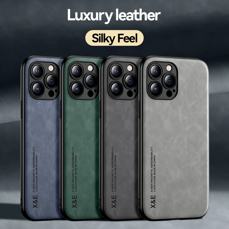Luxury Leather Magnetic iPhone Case