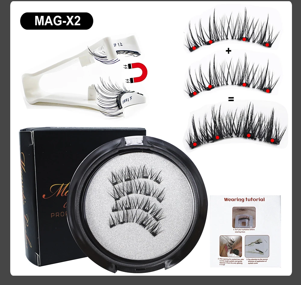 Description Picture 6 of item1 Pair Per Box Magnetic Lashes with Applicator Makeup Soft Reusable No Glue Needed Natural Magnetic Eyelashes Vendor