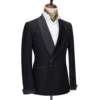 Cenne Des Graoom Luxury Men Suit Wedding Grooms Banquet Classic Black Tuxedo Jacket Pants Satin Shawl Lapel Slim Fit Party Prom 4