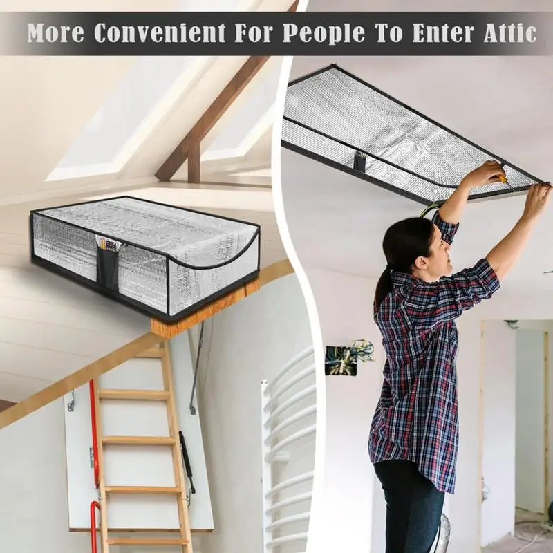54x25x11 inch Attic Stairway Sealed Barrier Dust Cover Home Attic Opening Cover Heat Insulation Warming Tools for household