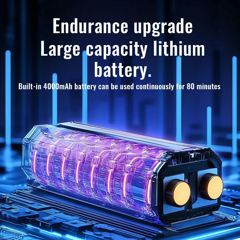 High Efficiency 130000 RPM Air Blower Turbo Jet Fan with LED Light Handheld Mini Cleaner for Car PC Case Pet Hair Barbecue