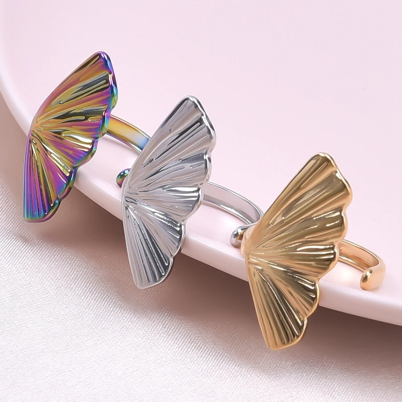 

5pcs Gothic Large Leaf Design Fishtail Rings Set For Women Vintage Minimalist Rings for Girl Finger Rings Female Trendy Jewelry