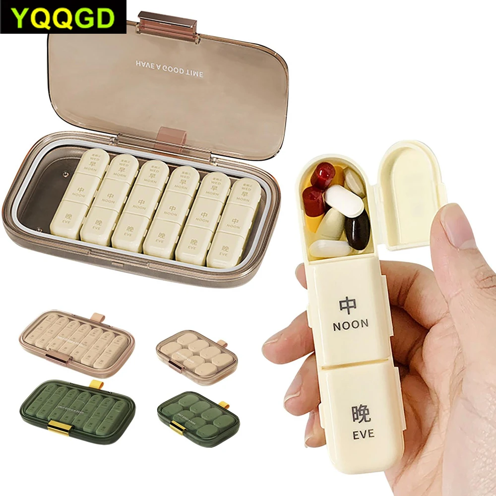 Weekly Pill Organizer, 7-Day Daily Medicine and Vitamin Storage Box with 3 Compartments per Day