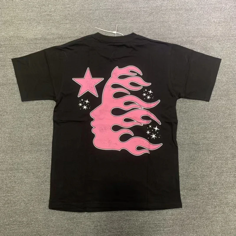 

Hellstar Studios T-shirt American High Street Fashion Men Women Black White Top Tee Colorful Star Head Print HELLSTAR T Shirts