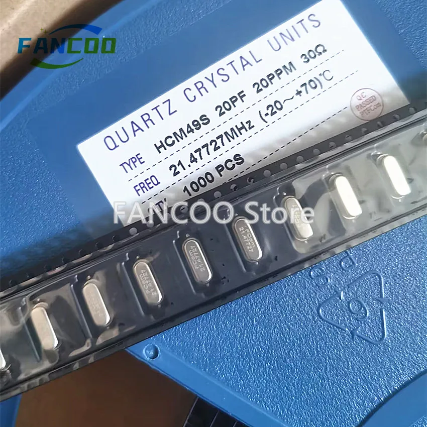 10pcs 21.47727 21.47727M 21.47727MHZ 20PF 20ppm 49SMD 2P HC-49SMD Quartz Crystal Resonator