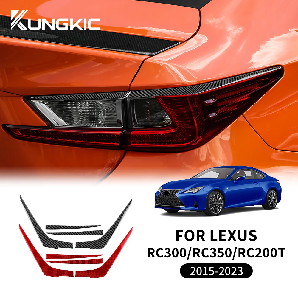 

Real Soft Carbon Fiber Sticker Car Rear Tail Light For Lexus RC300 RC350 RC200T 2015 2016 2017 2018 2019 2020 2021 2022 2023