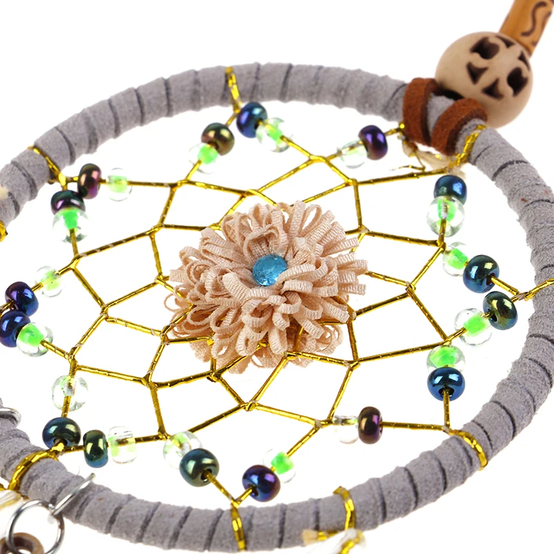 Mini Dream Catcher Car Pendant Wind Chimes Feather Decoration Handmade Dreamcatcher Gifts Home Decor & Wall Hanging Adornment 6