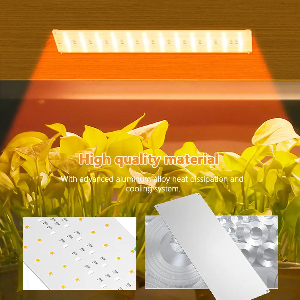 Ultra-Thin Panel Grow Lights USB Full Spectrum Grow Lights with Timer Plant Growing Lamp Dimmable for Indoor Plants