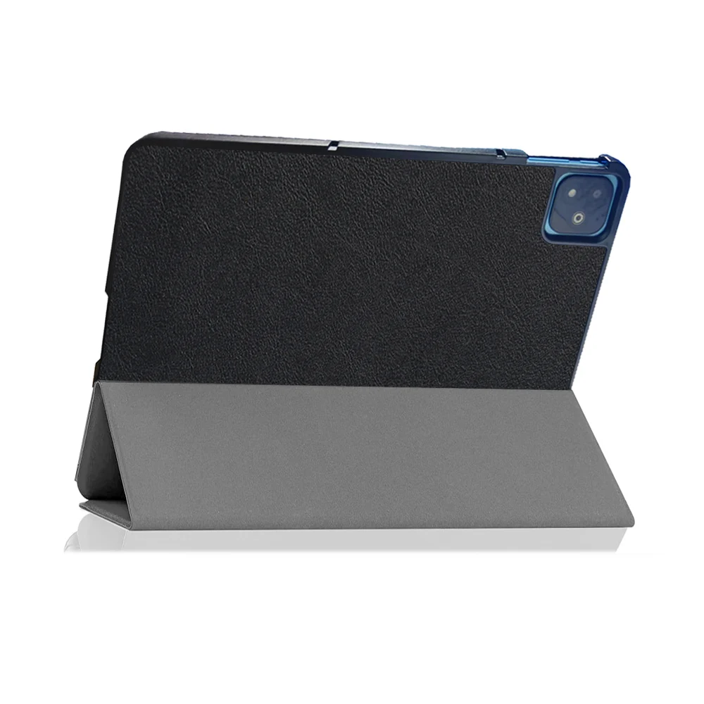 Slim Tri-Folding Smart Sleep/Wake PU Tablet Case with Stand