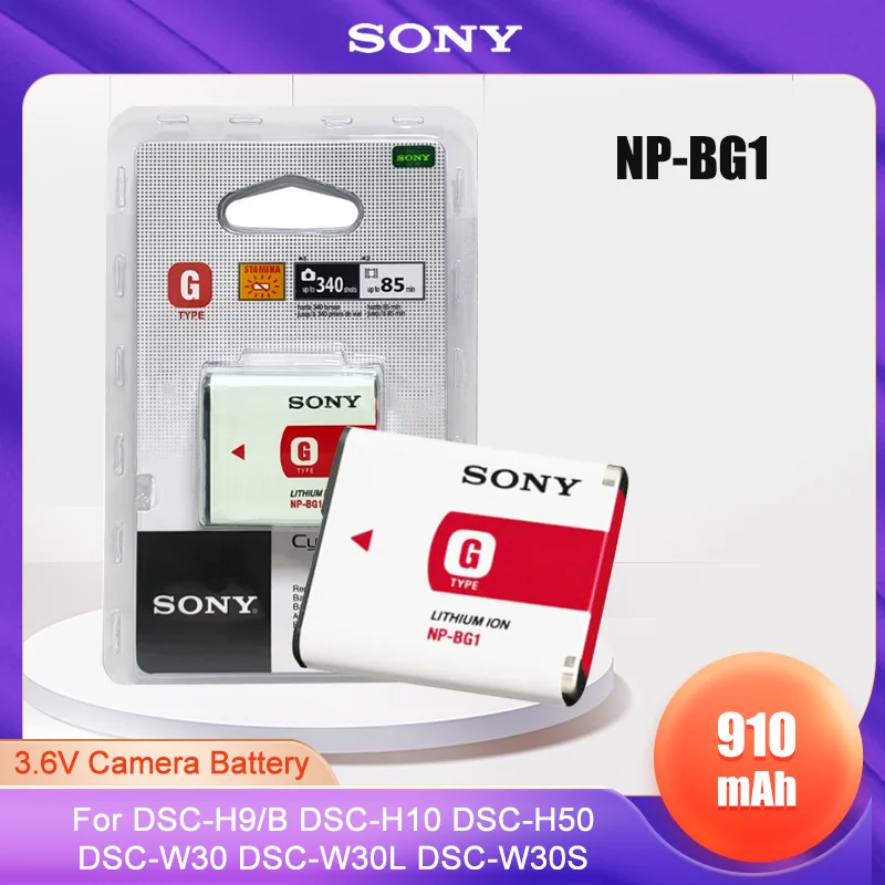Bateria da câmera Sony NP BG1 NP BG1 NPBG1, FG1 DSC W120 W125 W130 W150 W170 W200 H50 H10 H20