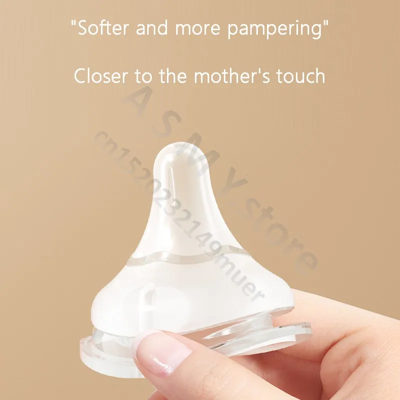 Baby nipples/for pigeon 2nd / 3rd generation bottles/silicone natural taste, wide diameter universal nipple 6