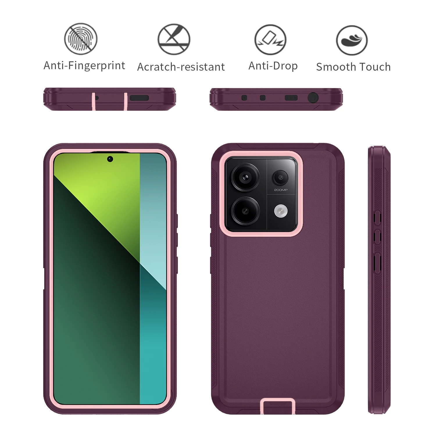 Armor Shockproof Heavy Duty Dustproof Case - Rugged Anti-Scratch Protective Cover