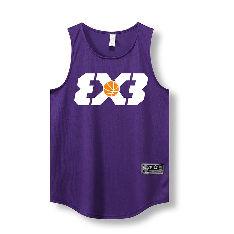 Basketball Jerseys Basketball Loose Men Running Vest Outdoor Street Gym Sleeveless Letter Print Shirt Quick Dry Fitness Bodybuilding Tank Tops