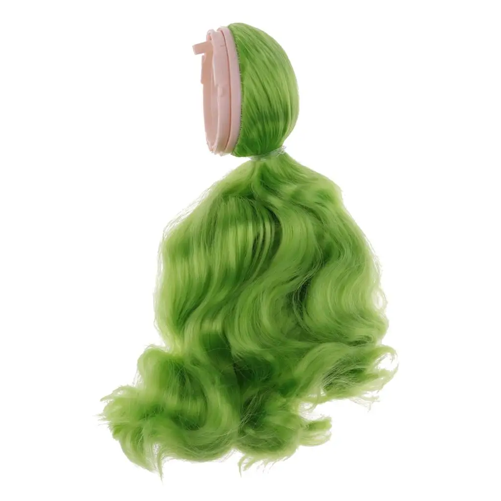

Long Curly Hair with Scalp Shell for 1/6 Blythe Doll Accessories Green