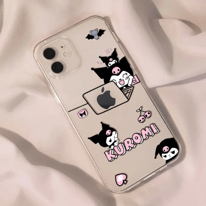 thumbnail image 1 of Sanrio Hello Kitty Case For iPhone 15 14 Plus 13 11 12 Pro Max Mini XS XR 7 8 Plus SE2 Shockproof Transparent POCHACCO Cover Y2K, 1 of 5