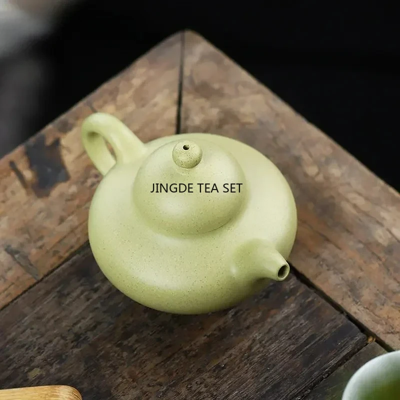 180ml Yixing purple clay teapot original ore green clay handmade beauty tea infusion pot collectible gift