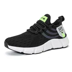 Men's Casual Fashion Breathable Outdoor Sneakers - Comfortable Summer Walking Shoes - 44 (Black white)