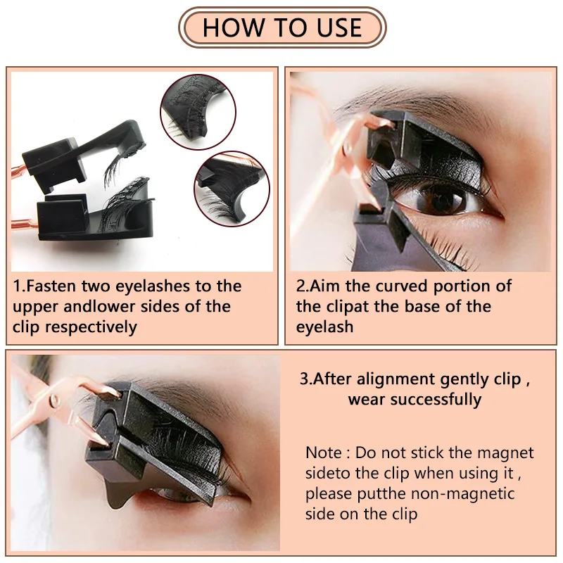 4full 4full 8half Magnetic false eyelashes 5 magnetic half magnet lashes three-layer eyelashes clip set