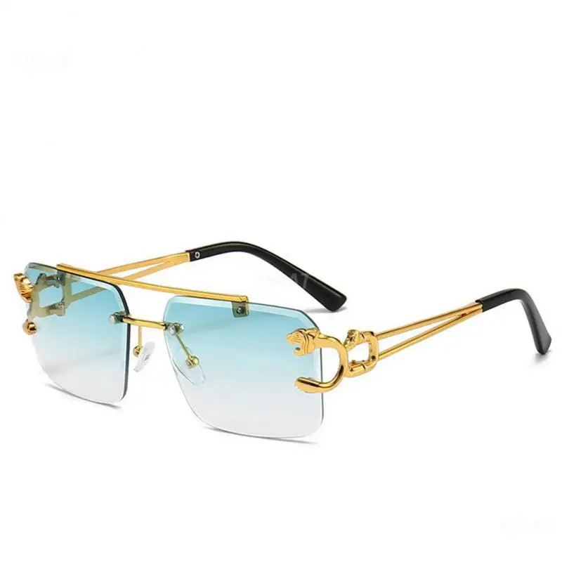 Sunglasses Personality Fashion Frameless Metal Sunglasses Borderless Metal Retro Semi Rimless Rimless Glasses Eyewear