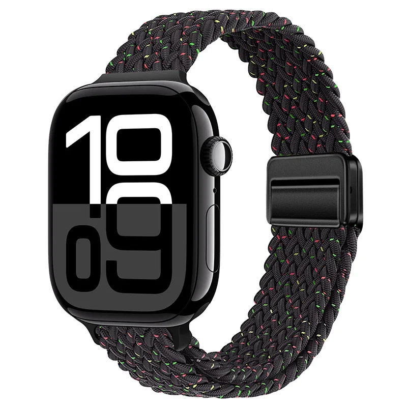 Elegant Braided Nylon Strap for Apple Watch - Slim Design Bracelet Band
