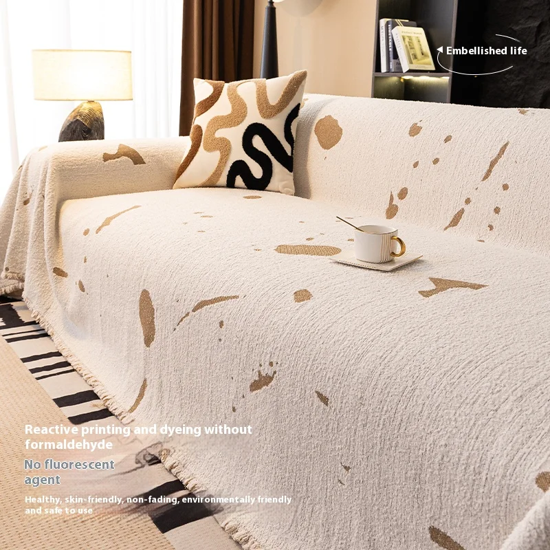 Home Sofa Seat Cover Living Room Sofas Covers Knitted Blanket 3 Seater Sofa Cover Full Set L Shape 2 Seater Cover 6