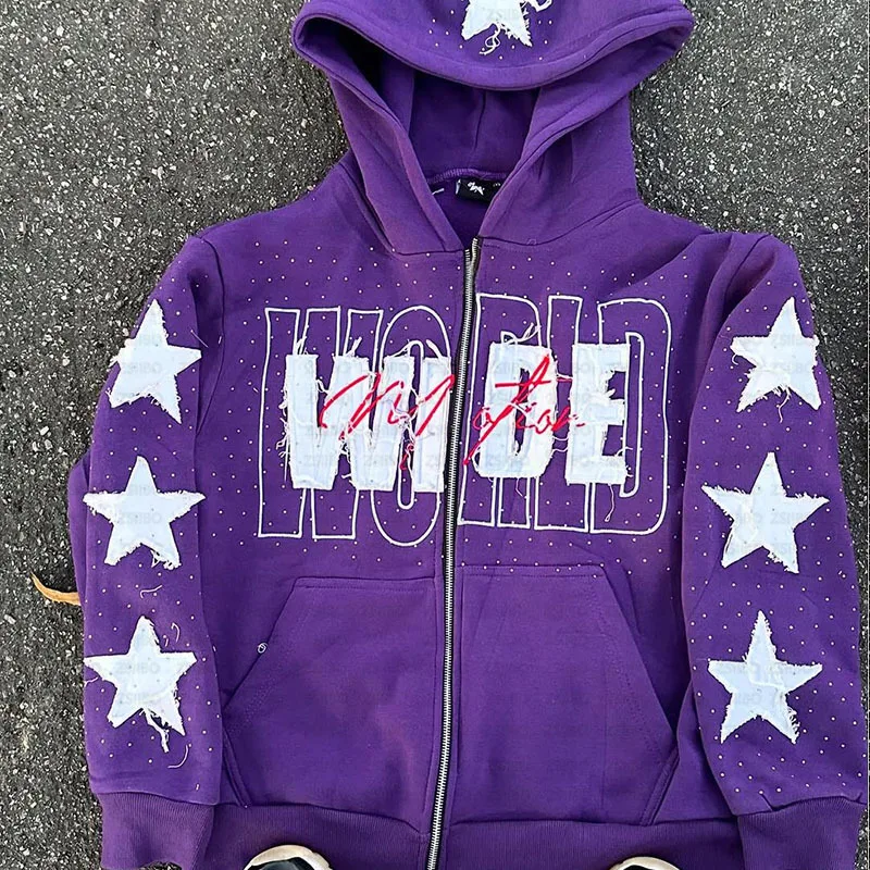 26-year-old spring warm cardigan with hood, casual loose street style hoodie, personalized fashion sportswear