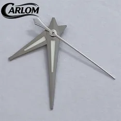 Silver, Gold, Rose, and Gunmetal Watch Hands with Green Luminous Finish - High Quality Replacement Parts (Silver)