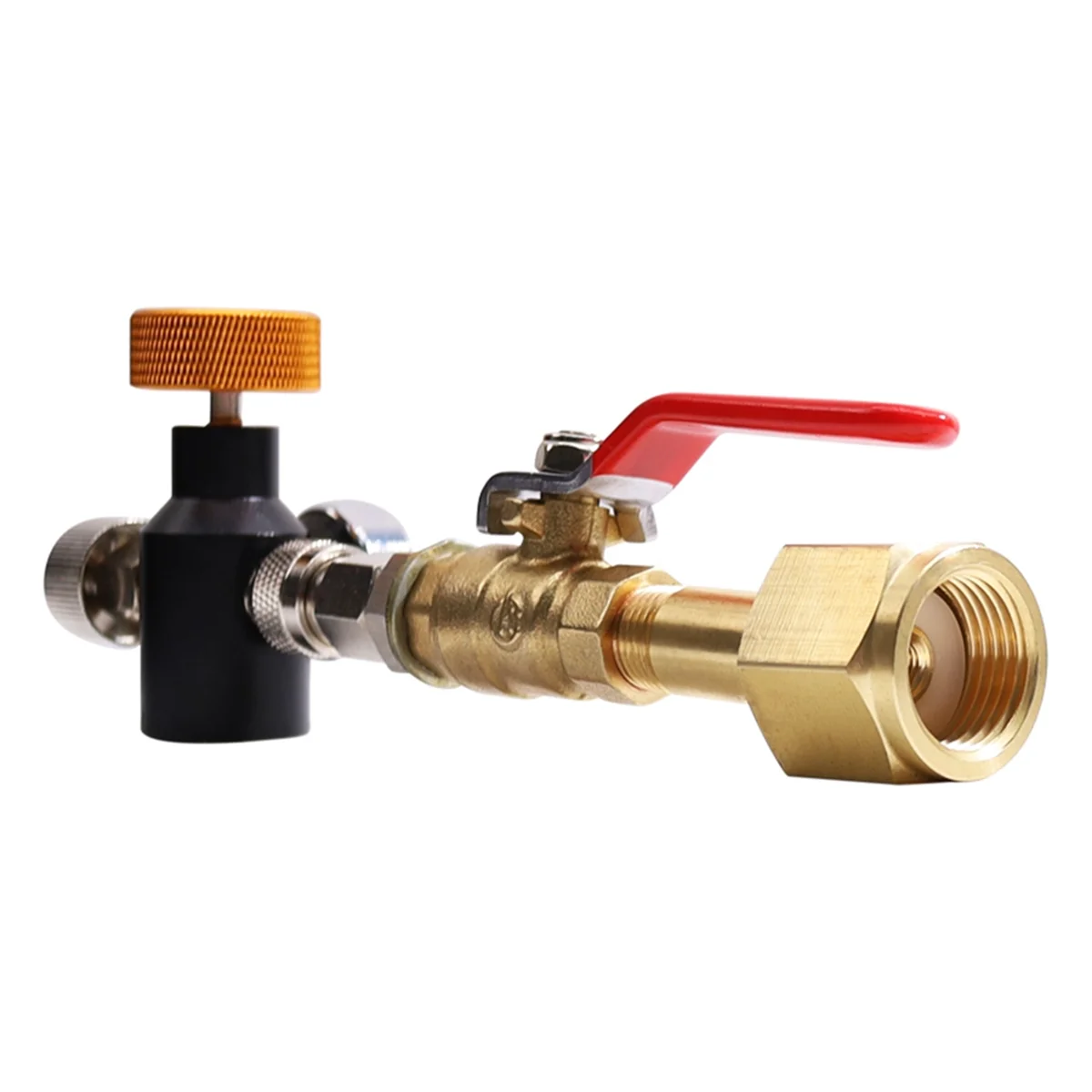 

Soda Co2 Cylinder Tank Refill Adapter Recharge Filling Station with Ball Valve Replacement for W21.8-14 DIN477 to TR21-4