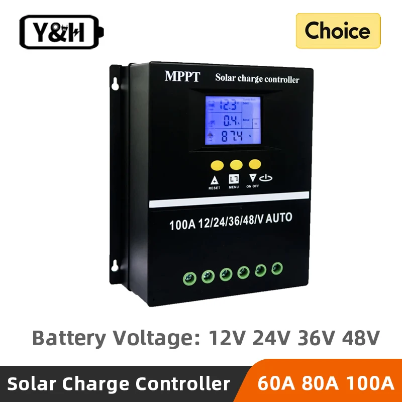 Solar Charge Controller 60A 80A 100A 12V 24V 36V 48V For Lead-acid/Lithium