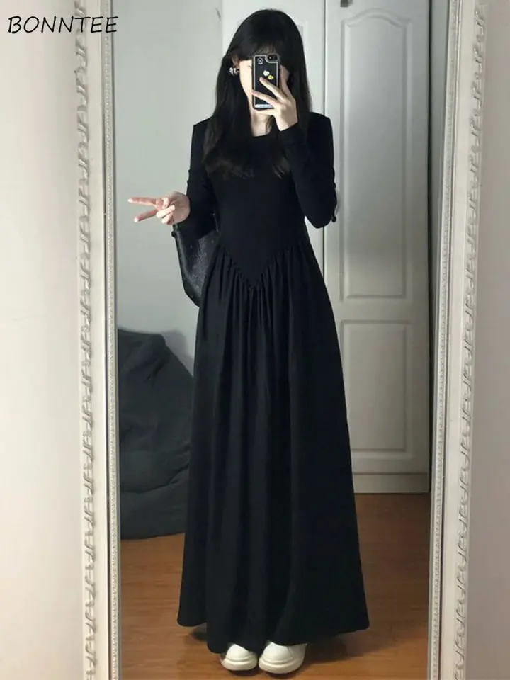 long sleeve long dresses