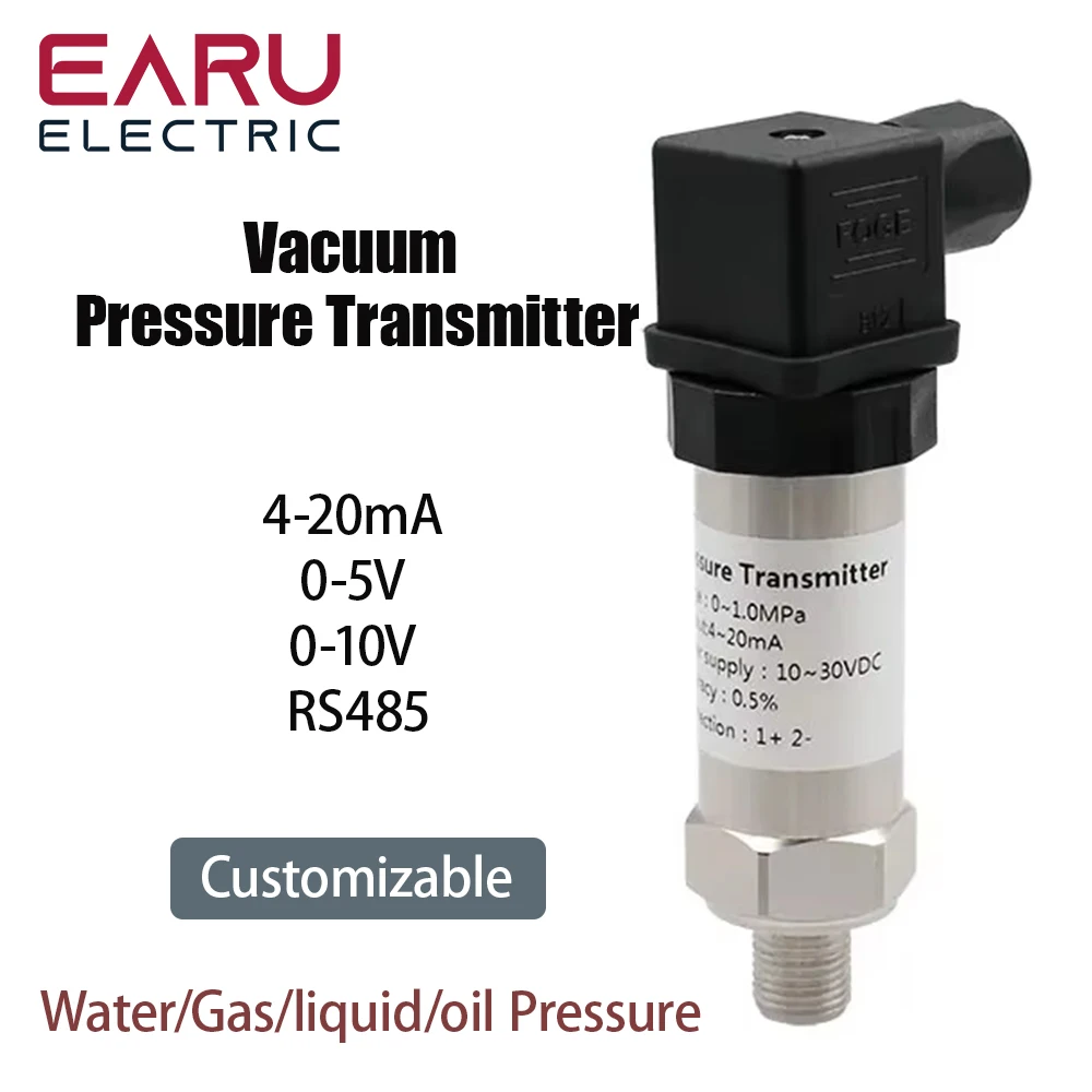 RS485 4-20mA 0-5V 0-10V Output -1-400Bar G1/4 Vacuum Pressure Transmitter Trans
