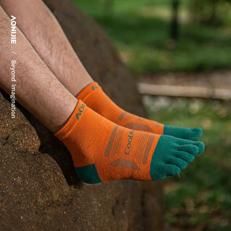 3 Pairs/Set Unisex Upgraded Athletic Running Quarter Socks Five Toe Socks Marathon Toesocks For Race Tranning running socks