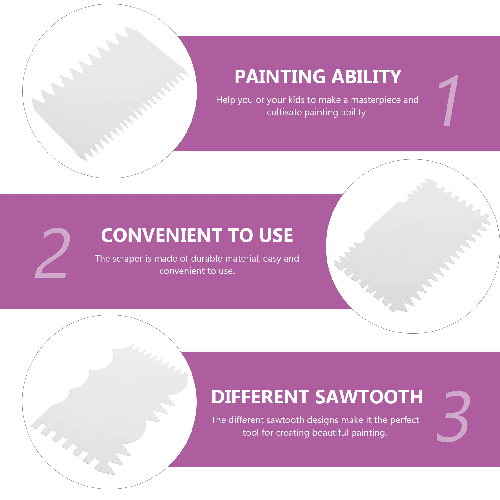 7 Pcs Painting Tools Spatula Painting Scraper Scraping Brush Wallpaper Drawing Tools Acrylic Pigment Scrapers Kids Crafts 6