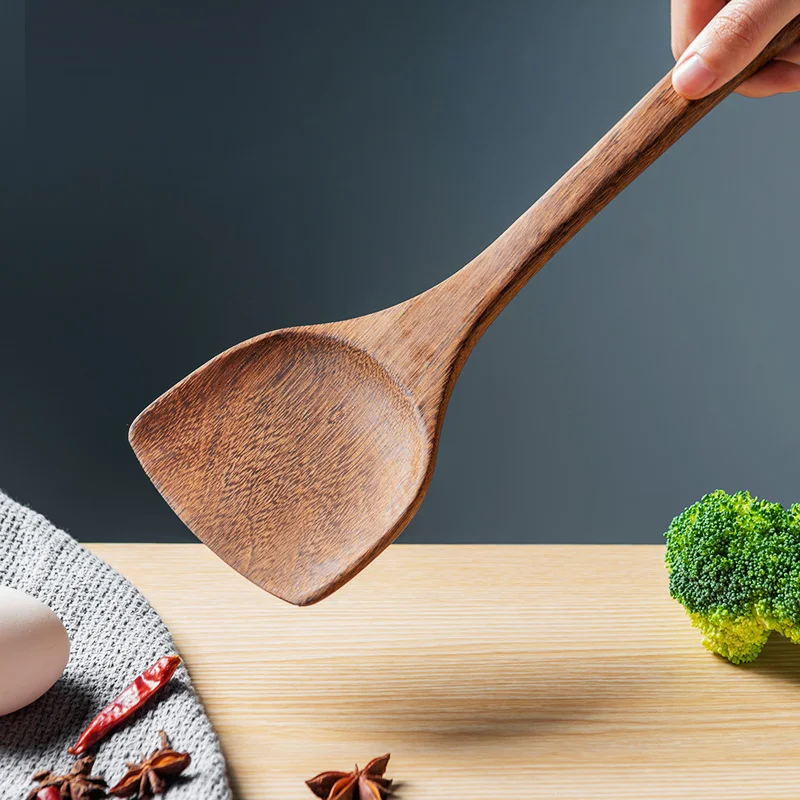 Kitchen Utensils Set Non-Stick  Cookware for Kitchen Wooden Handle Soup spoon spatula Rice spoon shovel Kitchen Accessories - 2