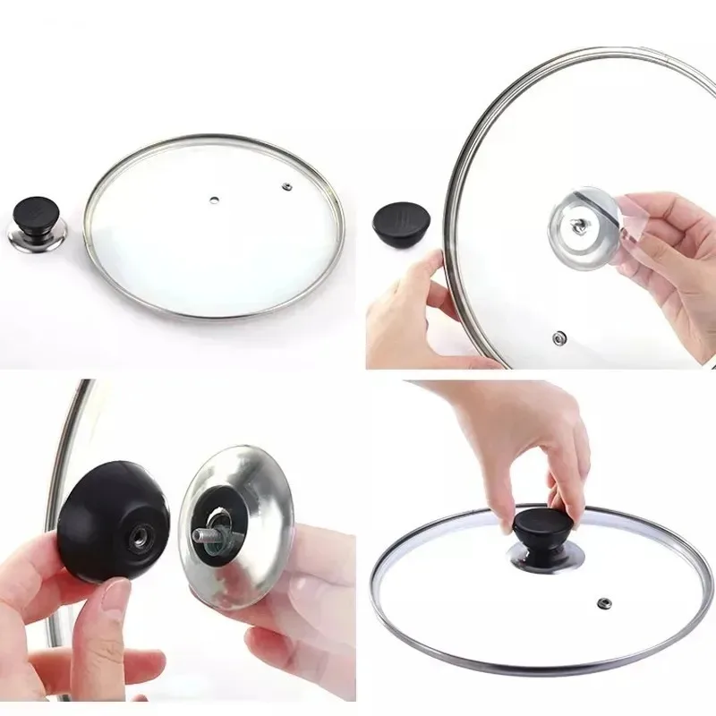 6/1PCS Universal Lid Knobs Cap Replacement Kitchen Cookware Pot Pan Lid Hand Grip Knob Handle Cover Pan Handle Kitchen Tools pot lid cover pot lid handle pot lid knob