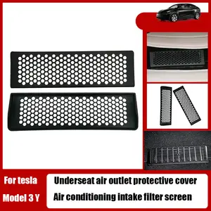 Rear Air Vent Cover For Tesla Model 3 Y Accessories Center Console Armrest  Box Back Conditioner Outlet Filter Grille Protec - AliExpress