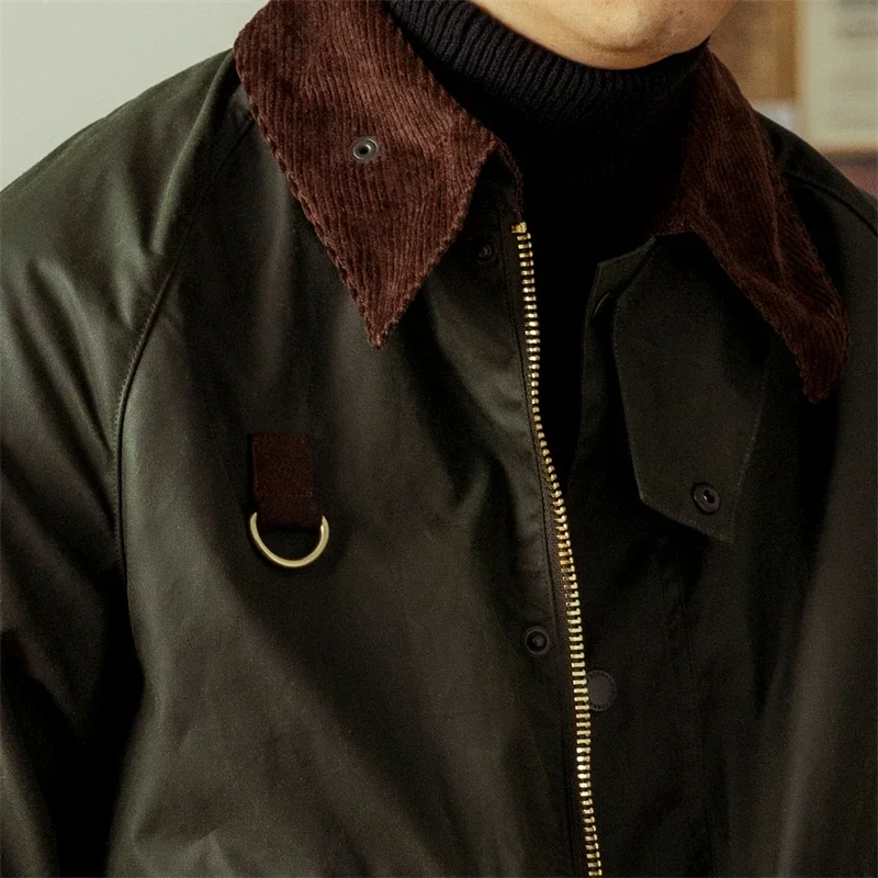 Red Tornado Spey Waxed Cotton Jacket Retro Inspired Fly Fishing Outerwear Boxy Fit 3