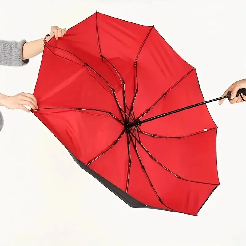 Ombrello Inverso Reversibile Antivento Apertura diametro 110 cm Colori Casuali