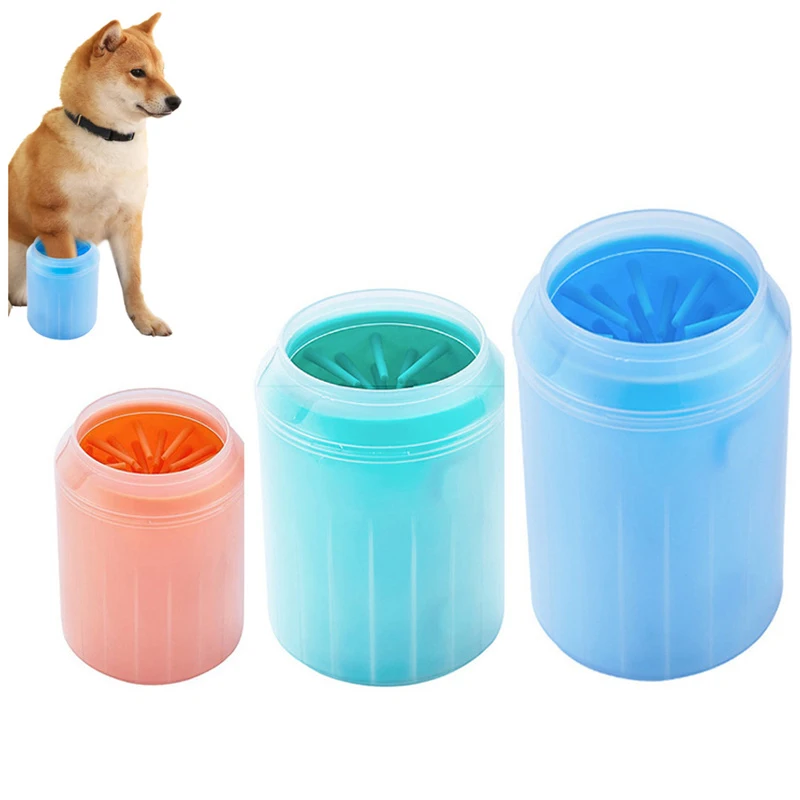 Dog Foot Cup Paw Washer Cleaner Dog Cat Foot Cleaning Brush Soft Silicone Dog Paw Cleaning Dog Paw Cleaning Bucket Accessories dog foot washer