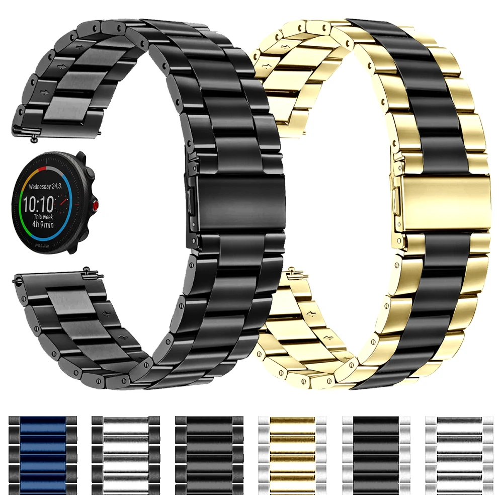 20Mm 22Mm Metal Stainless Steel Wrist Strap For Polar Vantage M2 M/Ignite 2 Watch Band For Polar Grit X/Unite Luxury Bracelet