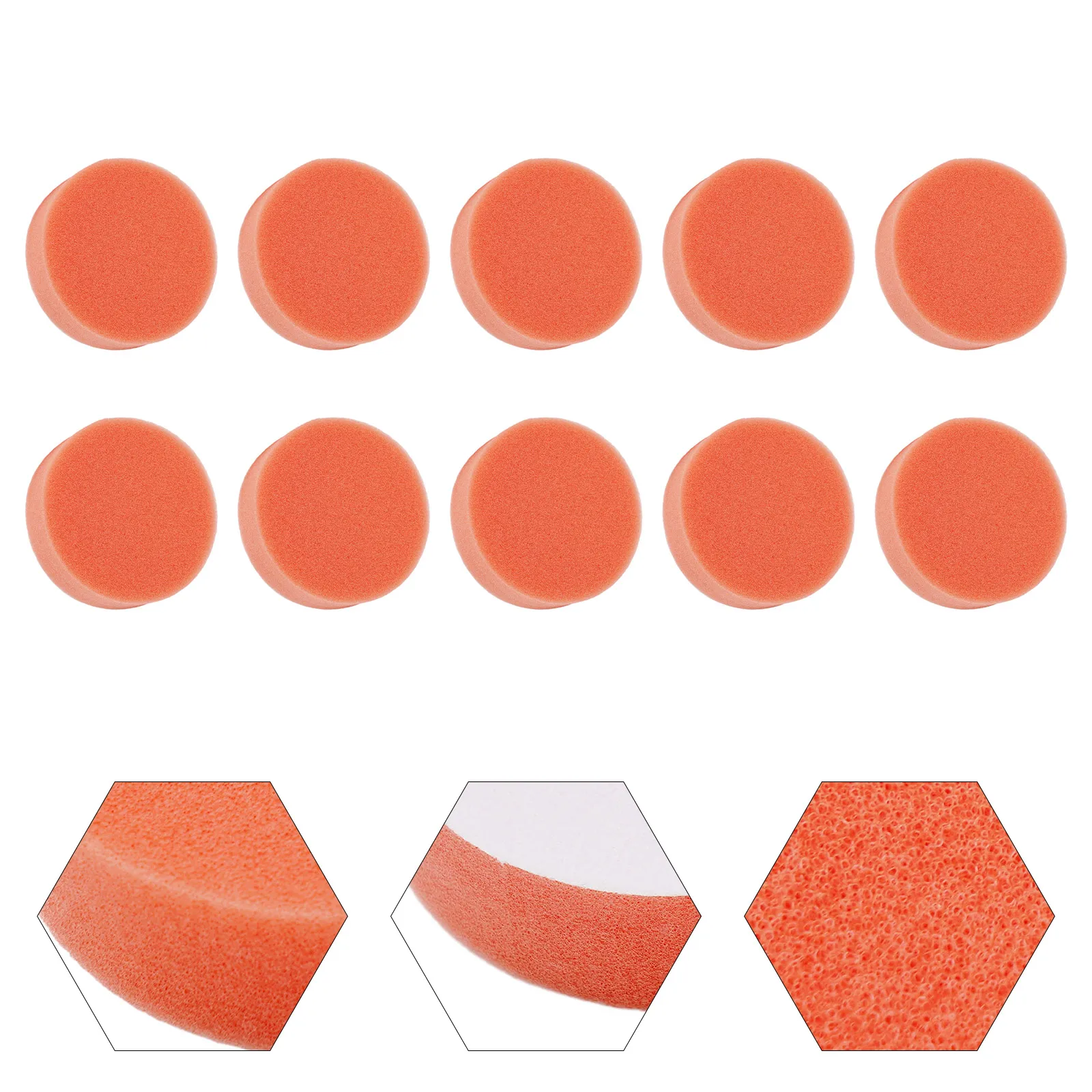 10Pcs 75mm car polishing sponge pads kit foam pad er kit polishing machine wax pads for auto motorcycle motor polisher
