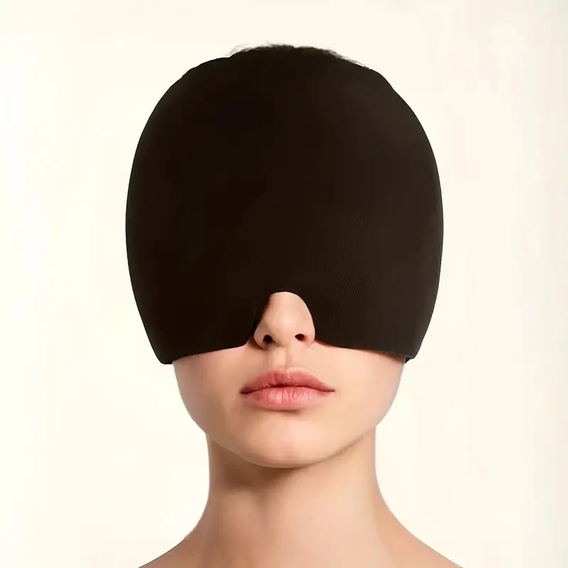 1pc Migraine Headache Relief Cap, Hot & Cold Therapy Hat, Migraine Relief Cap, Cool Gel Head Wrap, Headache Cap Ice Pack Mask, C